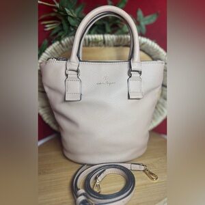 Nanette Lepore pale pink Vegan Pebbled Handbag Shoulder Bag, EUC